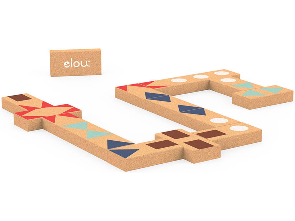 Juego Educativo ELOU Dominó de las Formas (Edad Mínima: 18 Meses - 21,5 x 7,5 x 14,5 cm)
