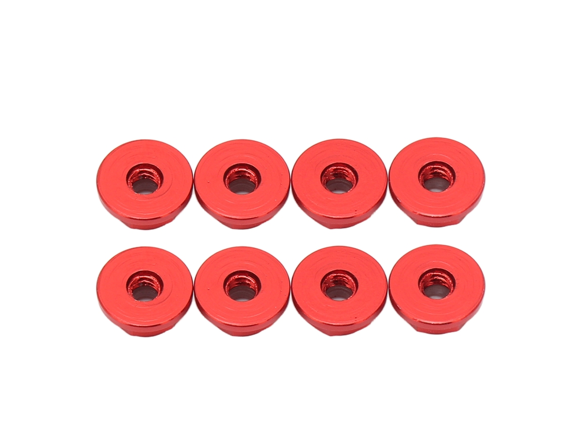 8 Tuercas Antideslizantes M2 De Aleación De Aluminio Con Brida Y Revestimiento De Nailon Para Coche Rc Scx24 1/24