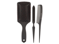 3pcs Set Peine Y Cepillo Para Desenredar Fácil, Masaje Capilar, Diseño Ergonómico Y Conducción De Calor Uniforme