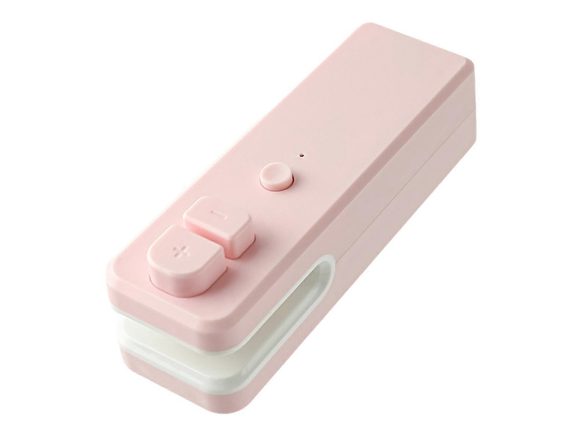 Laminadora pequeña para sellar snacks, uso doméstico, bolsas de plástico para conservar alimentos, sellado al vacío, rosa Nostalgia88