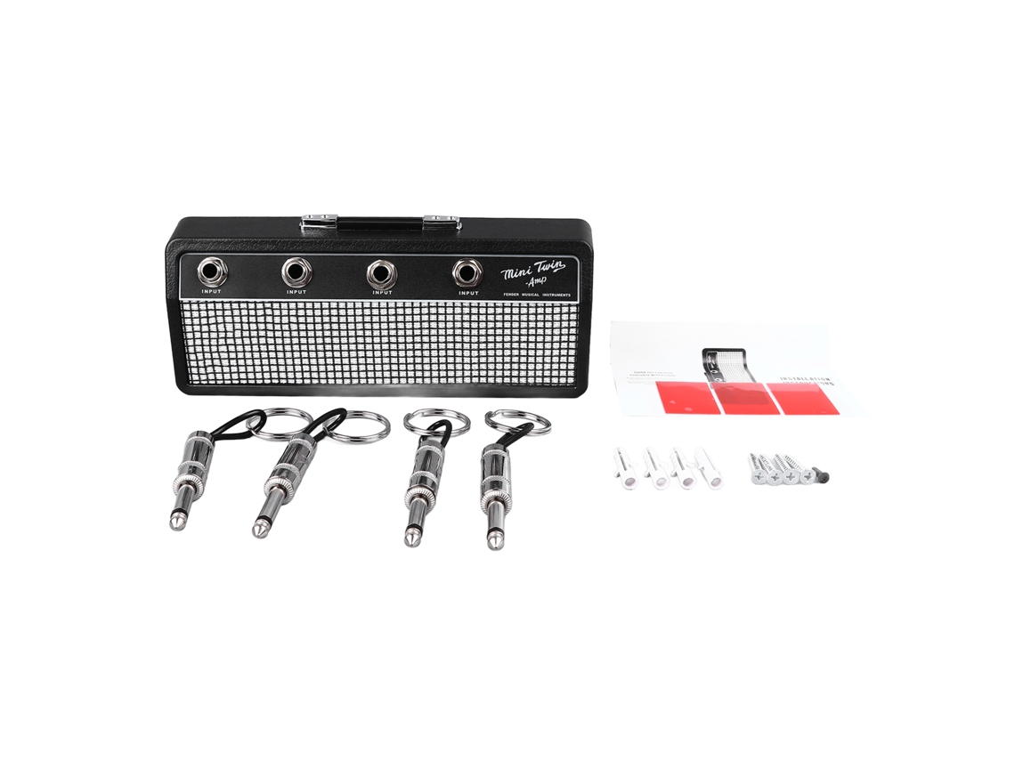 Llavero De Guitarra Multifuncional Y Práctico Para Montar En La Pared Con 4 Llaveros