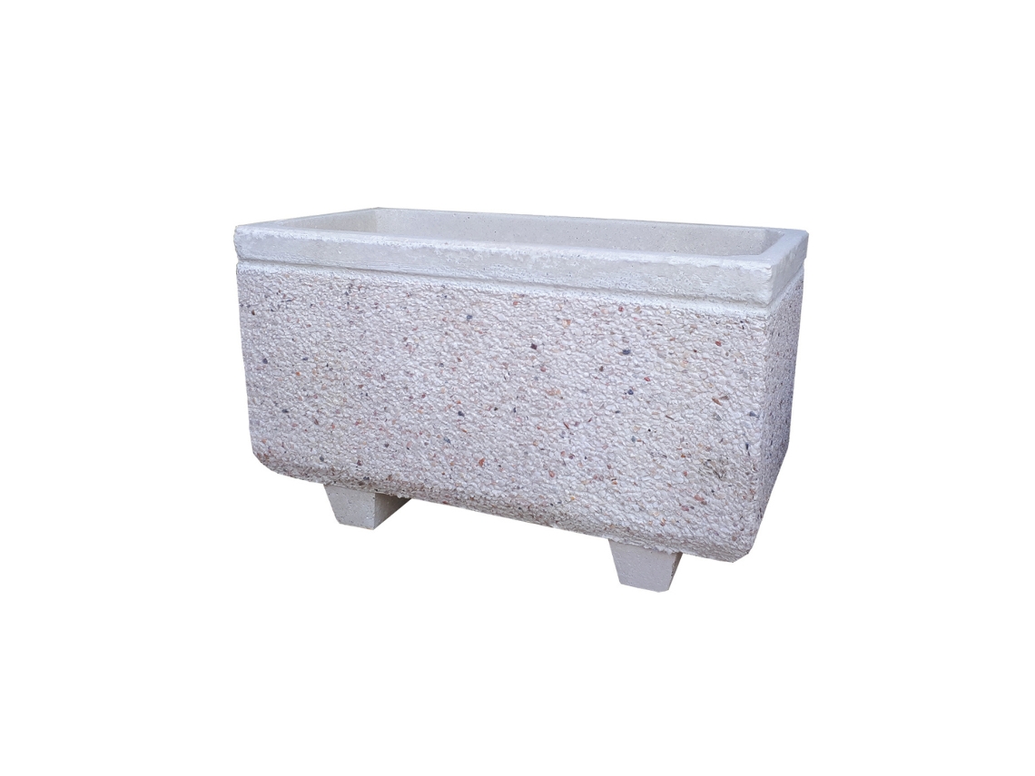 Jardinera de hormigón y mármol - 90x30x36cm ARTICIMENTOS