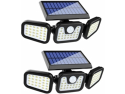 Lámpara Solar De Exterior, 2 Unidades, 74 Led, Ip65, Sensor De Movimiento, Iluminación De 360°, Entrada De Jardín.