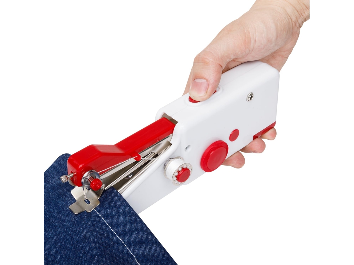 Máquina de coser portátil DIY, sastrería hecha a mano, ideal para viajes, hogar y principiantes. Red Cuich