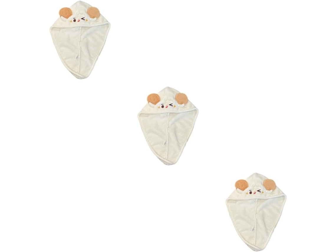 Conjunto De 3 Piezas: Gorro De Pelo De Animal, Neceser, Gorros Para Hijab Y Toallas De Baño.