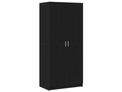 Armario de roble negro con estante MAISON EXCLUSIVE (80x50,5x180 cm)