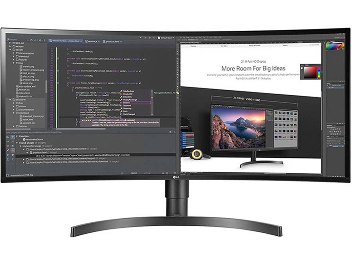Monitor Curvo LG 34WN80C-B (34'' - Quad HD - IPS)