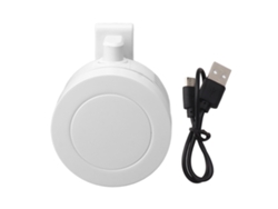 Ventilador portátil recargable por USB con batería de 900 mAh y bajo nivel de ruido.