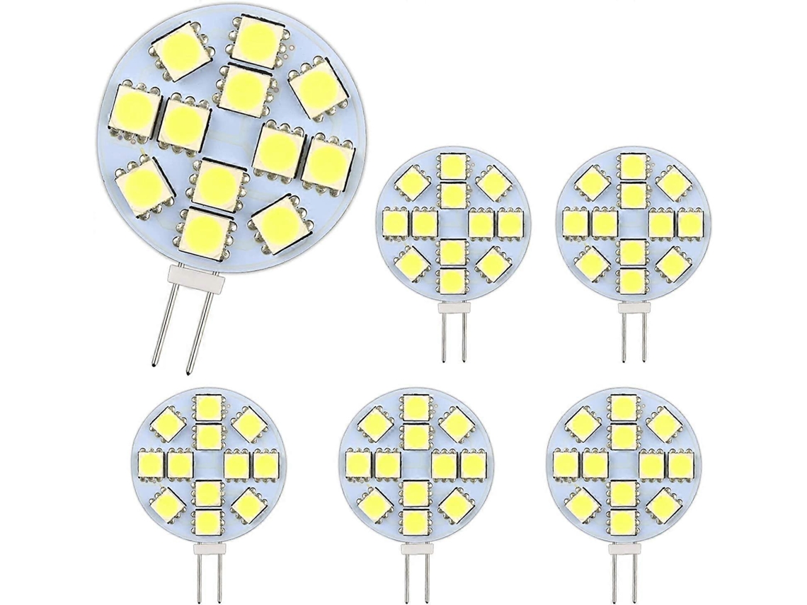 Rebe-bombilla Led G4 2w, Ac/dc12-24v, 200lm Luz Blanca Cálida 3000k, 12x5050smd, Equivalente A 20w Halógeno, No Regulable Para Luces De Armario