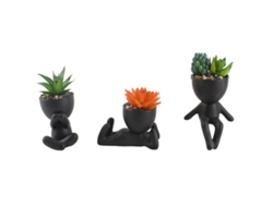 Baok - Maceta de cerámica decorativa y encantadora para suculentas, ideal para el jardín y el hogar. Maceta moderna.
