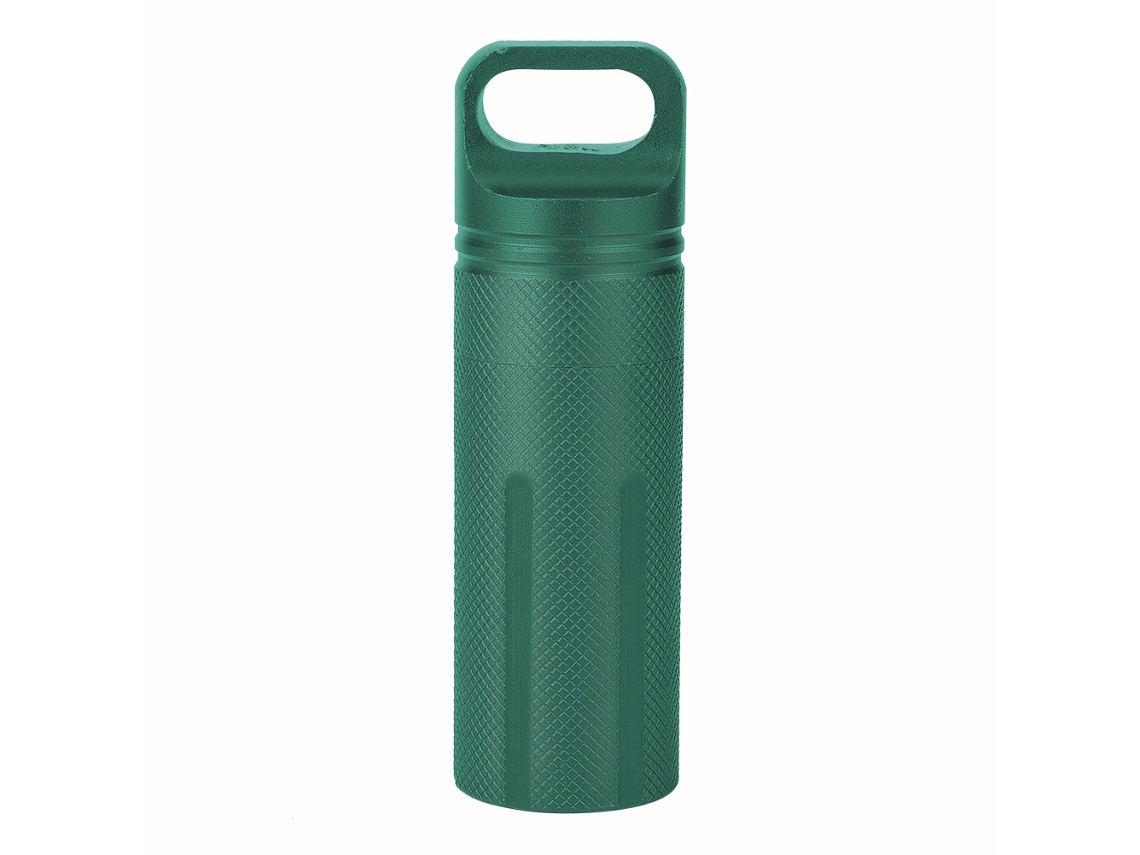 Eioorriy - Contenedor de supervivencia impermeable y hermético de aleación de aluminio CNC para exteriores (verde)