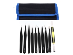 Juego De 10 Pinzas Metálicas Para Manualidades Y Soldadura Con Bolsa De Almacenamiento.