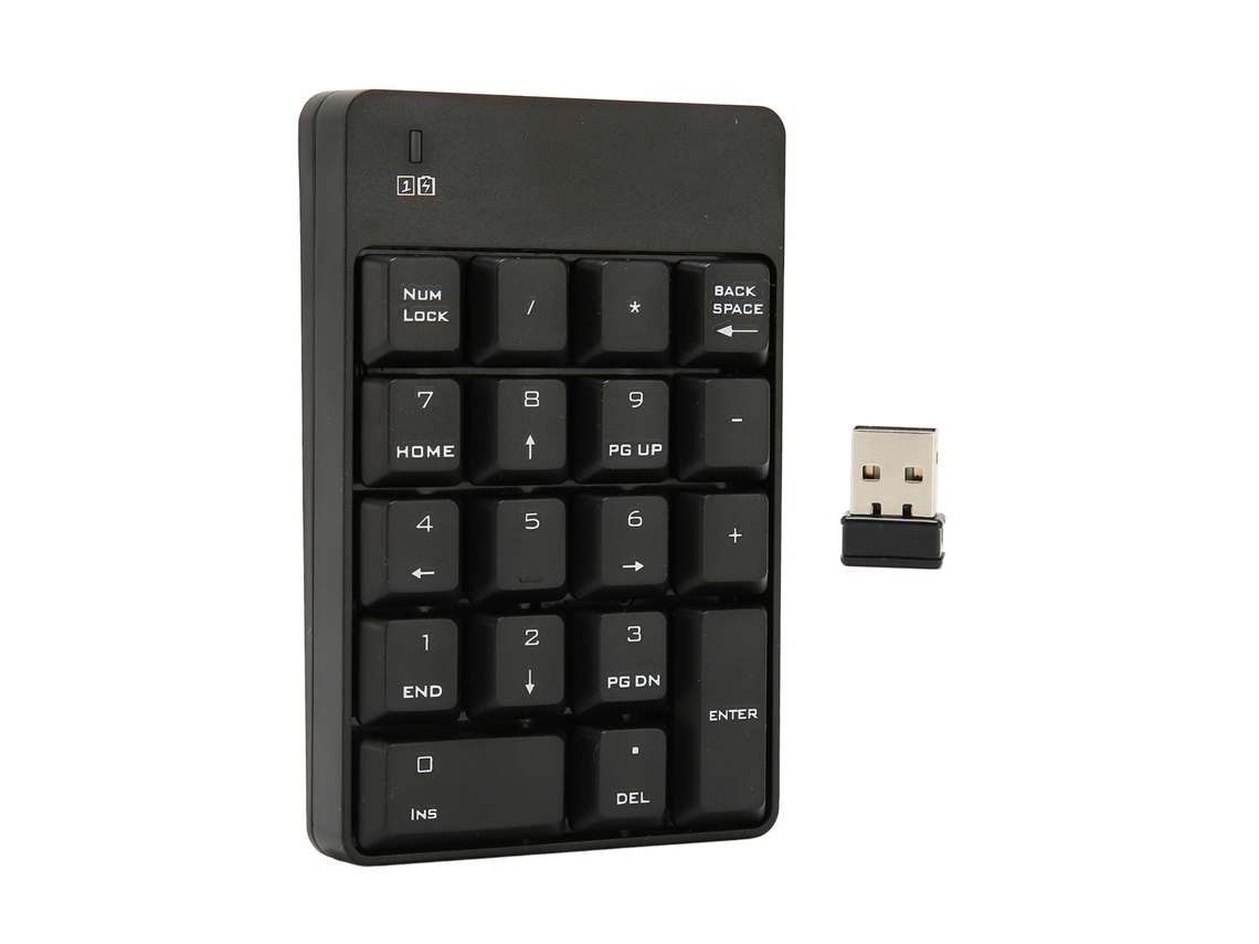 Teclado Numérico Inalámbrico De 2,4 Ghz Con 18 Teclas, Usb, Plug And Play, Sk 51ag Negro Para Oficina En Casa