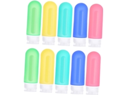 10 Botellas De Viaje De Silicona Impermeables Y Reutilizables Para Kit De Viaje Portátil