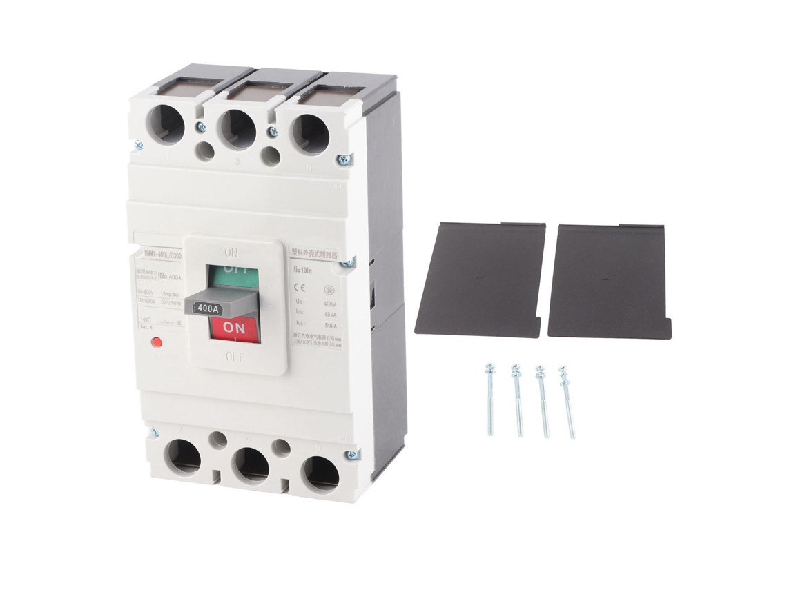 Disyuntor de 3 polos con protección contra corrientes de fuga, 400 V 400 A