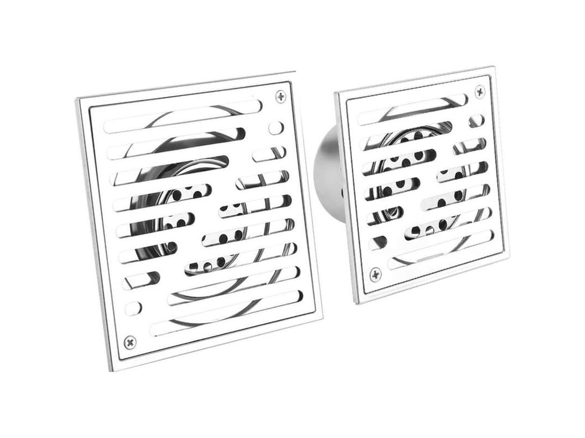 Drenaje De Piso Cuadrado De Ducha 150x150mm Acero Inoxidable 304 Para Baño Cocina 2 Unidades