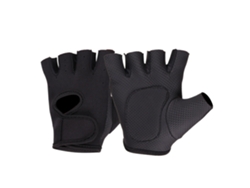 Negro Xl Skdk Guantes Deportivos Silicona Transpirable Antideslizantes Medio Dedo Protección Gimnasio Press Banca Barra Fitness