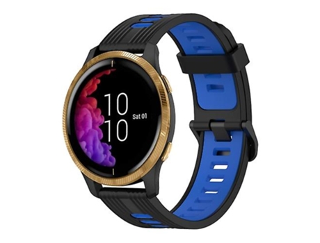 Correa Smartwatch Para Garmin Venu 20Mm Negro-Azul VENISYMLIS