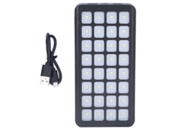 2026-batería Solar Portátil 30000mah Con 32 Led 4 Usb 3 Modos Luz Cargador Para Teléfonos Camping Pesca