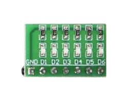 Módulo Indicador Led Azul 6 Bits 3.3v 5v 12v Para Avr Fpga Mcu Placa Diy