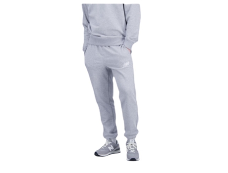 Pantalones de Hombre NEW BALANCE Essentials Stacked Logo Gris (M)