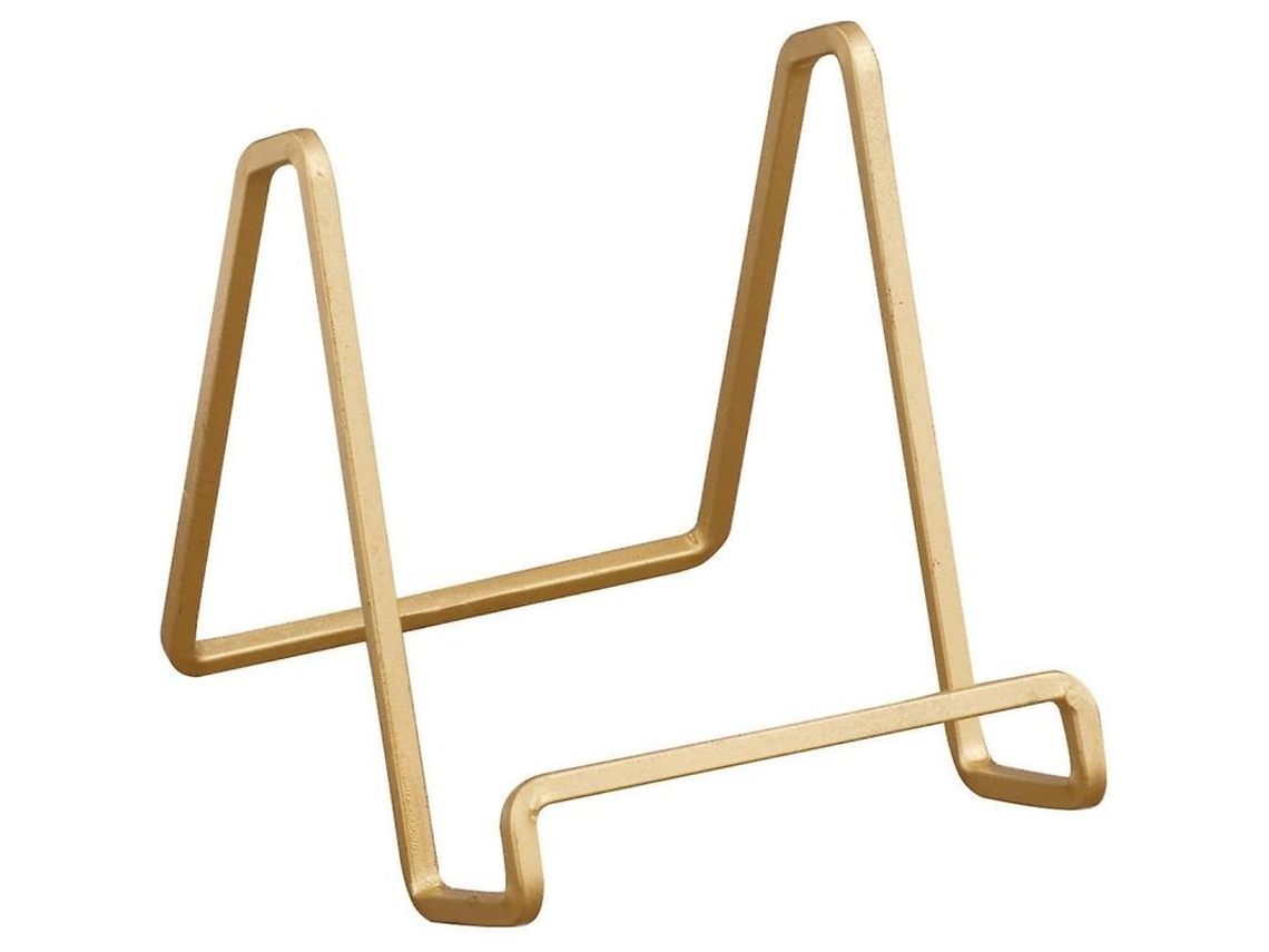 Soporte Cuadrado De Metal Dorado De 10 Cm Para Libros De Cocina, Fotos Y Marcos De Fotos.