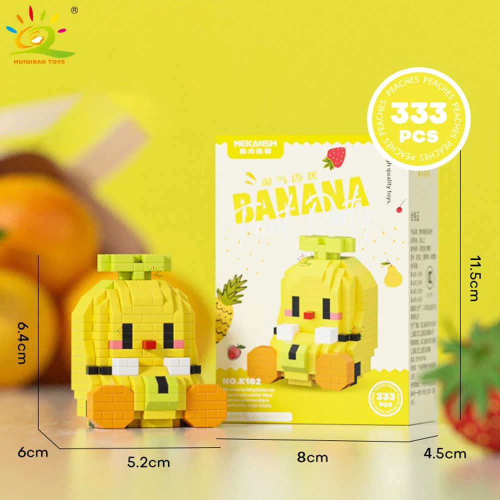 Bloques De Construcción En Miniatura De Frutas Lindas Y Deliciosas