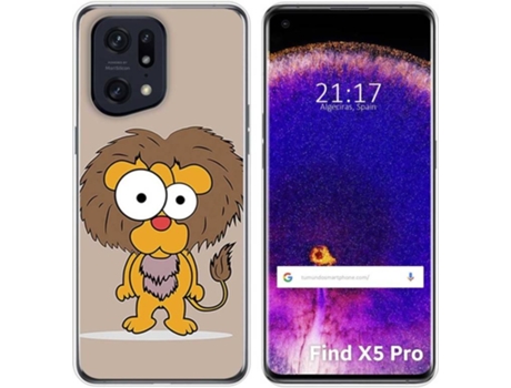 Carcasa para Oppo Find X5 Pro 5G TUMUNDOSMARTPHONE Dibujos Leon Multicolor