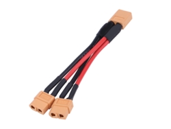 Adaptador De Conector De Batería Paralela Xt60 Cavo 14awg Para Rc Lipo, 1 Macho A 2 Hembras