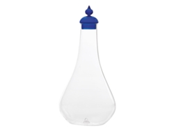 Botella Zafferano De La Colección Pirolo En Vidrio De Borosilicato Soplado A Mano, Color Azul, Diseño Refinado Inspirado En El Ajedrez, Elegante Mesa