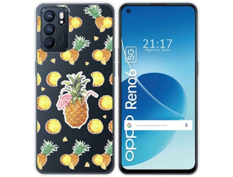 Carcasa Oppo Reno 6 5G TUMUNDOSMARTPHONE Dibujos Transparente Multicolor
