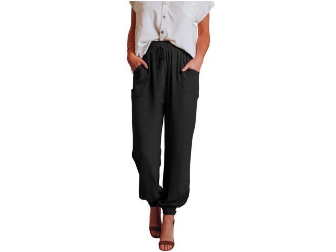 Pantalones Deportivos Para Mujer Con Cinturón Elástico Y Bolsillos. Tejido Suave Y Transpirable. Estilo Casual Y Cómodo.
