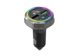 Cargador Coche Bluetooth Pd30w Qc3.0 Doble Puerto Carga Rápida, Transmisor Fm Luz Rgb Y Pantalla Digital Entrada 12v/24v