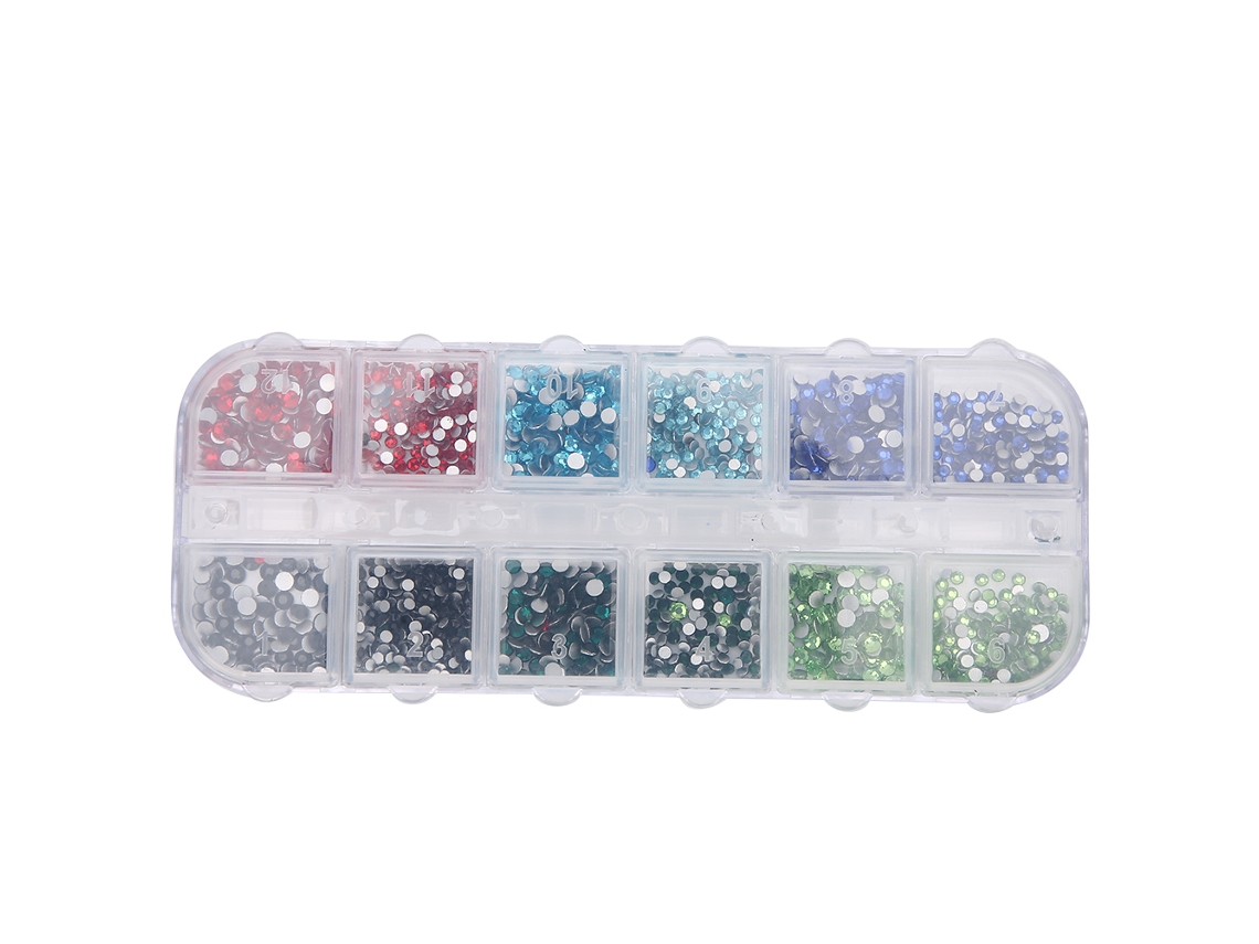 Rebe-12 Diamantes de imitación para decoración de uñas, decoraciones de uñas DIY, purpurina, cuentas, herramientas de manicura 6
