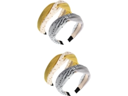 Conjunto De 4 Diademas De Malla Con Lazo: Elegantes Y Cómodos Accesorios Para El Cabello Para Mujer.