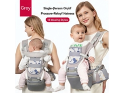 Portero Bebé Eifson Con Asiento De Cadera 0-48 Meses Transpirable (gris)