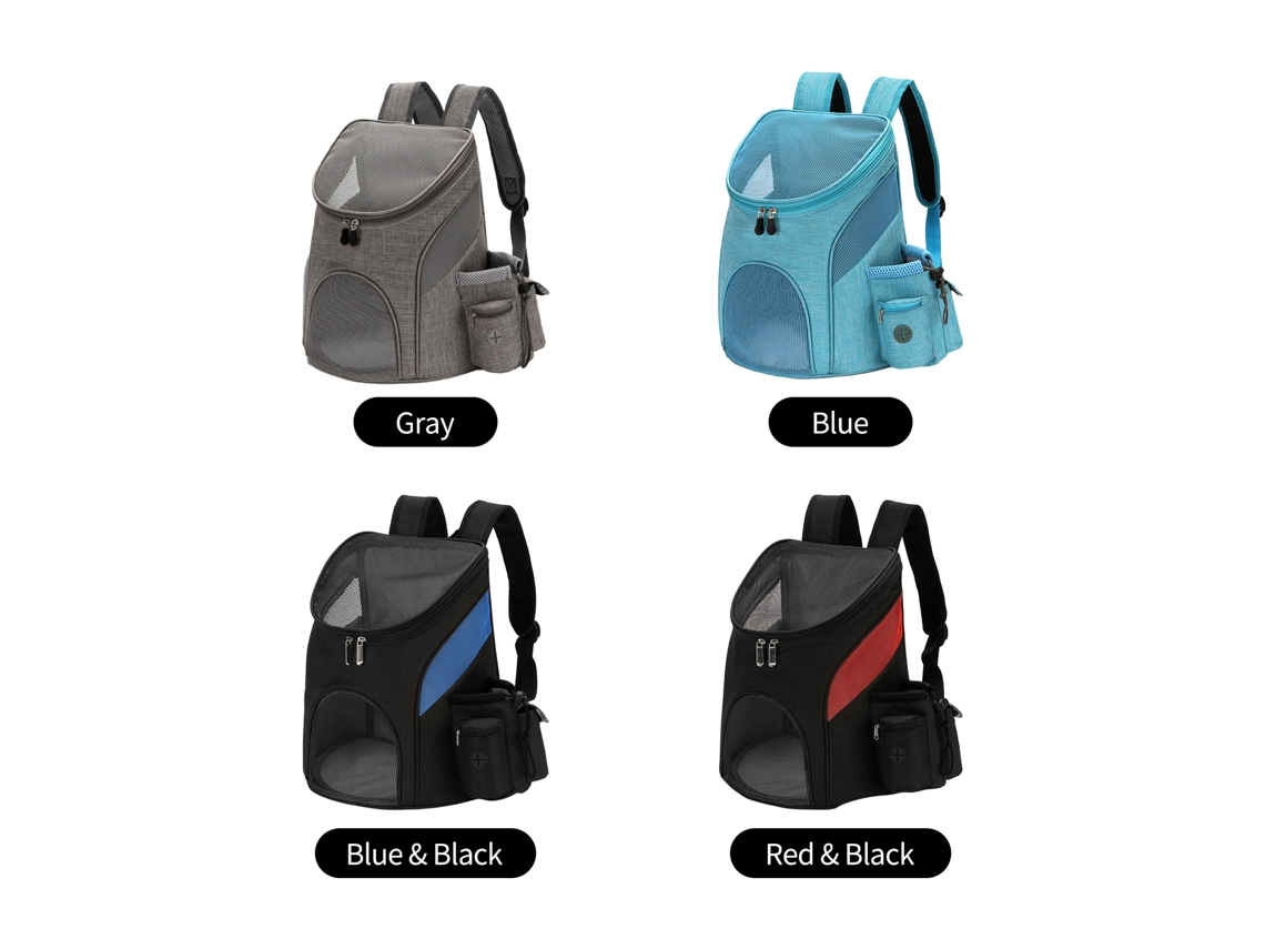 Mochila Transportadora Para Perros Y Gatos Con Ventana Transparente Y Bolsillos Laterales, Ideal Para Viajes Al Aire Libre.