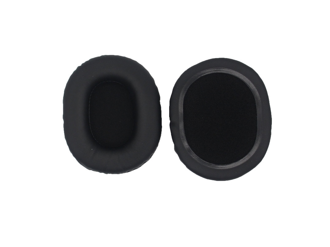 Almohadillas ovaladas Szsmart Premium de 100 x 80 mm, de cuero proteico, color negro (paquete de 2)