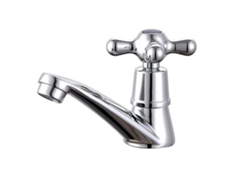 Grifo De Agua Fría Individual, Grifo De Lavabo De Cromo, Para Baño Cocina Hogar Lavamanos Fregadero
