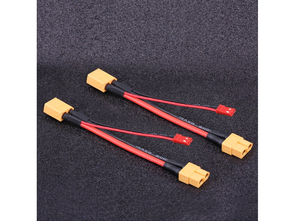 2pcs/set Cabo Adaptador Conector Xt60 Fêmea Para Xt60 Macho Jst Macho Acessório Rc
