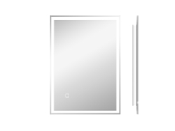 Espejo De Baño, Espejo De Pared Con Led E Interruptor Táctil, Blanco