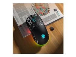 Ratón para Juegos KH2023 recargable USB inalámbrico Bluetooth con luz RGB
