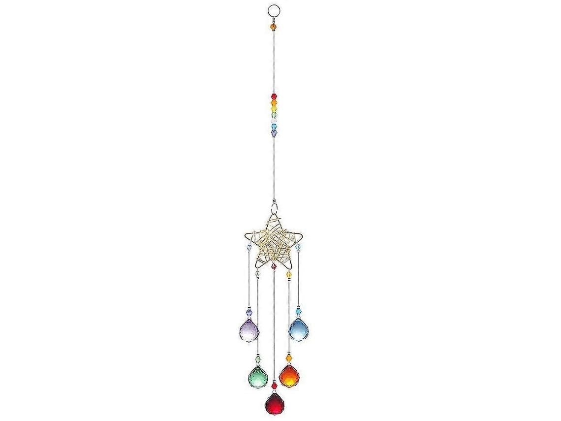 Magnífica esfera de cristal en forma de prisma para decoración del hogar y el jardín: reflejos de luz arcoíris y regalos especiales.