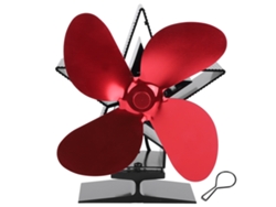 Ventilador de 4 aspas para estufa de leña con calefacción