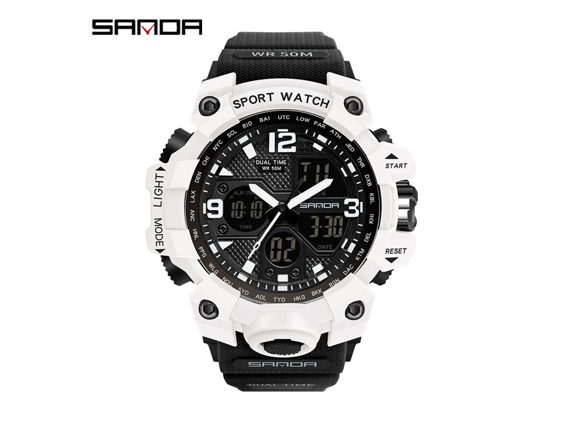 Reloj de cuarzo MDUG de estilo coreano, estilo estudiantil, esfera 3D, resistente al agua (blanco, rosa, rojo).