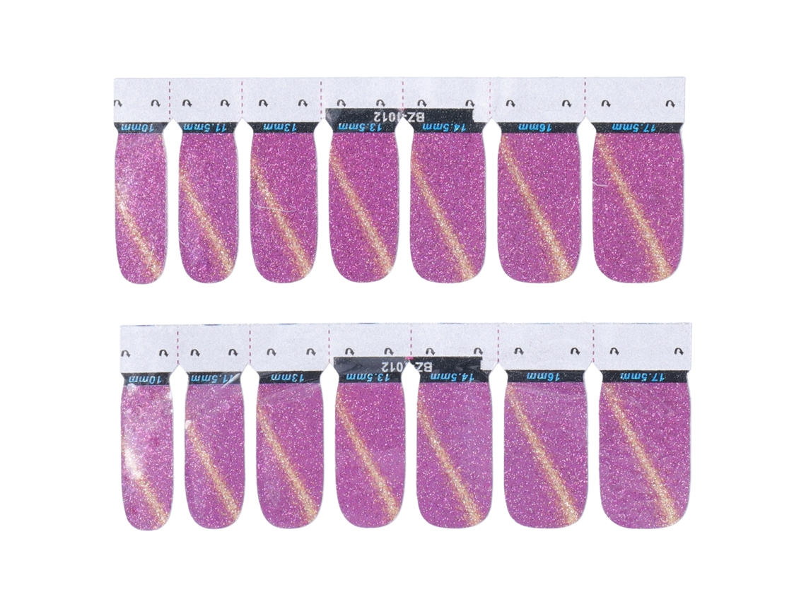14 Pegatinas De Uñas Con Purpurina, Diseño Totalmente Adhesivo, Tiras De Esmalte De Uñas Elegantes Para Manualidades, 12 Unidades.