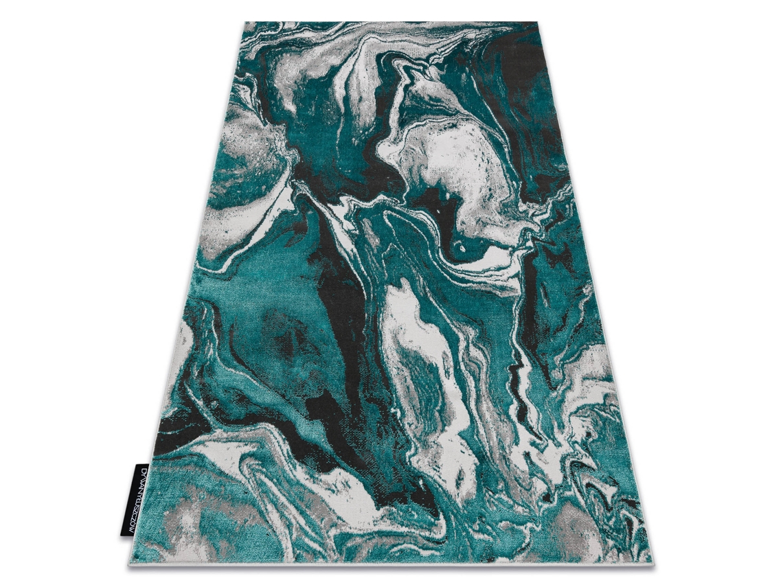 Alfombra de Luxe Moderna 622 Abstracción - Structural Verde/Antracita (240 x 330 cm)