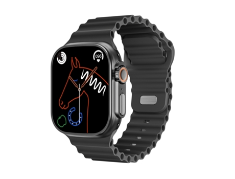 Smartwatch WS-E9 Ultra 2.2 '' IP67 Correa de silicona oceánica impermeable, soporte de frecuencia cardíaca / NFC (negro)