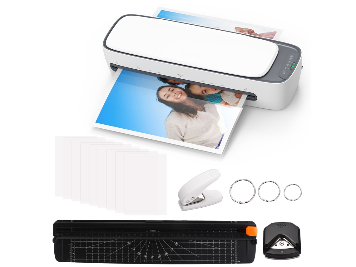 Máquina De Laminar A3 Multifunción Con Cortador Y Perforadora