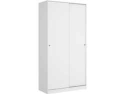 Armario 2 Puertas Corredera Plus 100 DKIT Slide (Blanco Brillo - 204x100x50 cm)